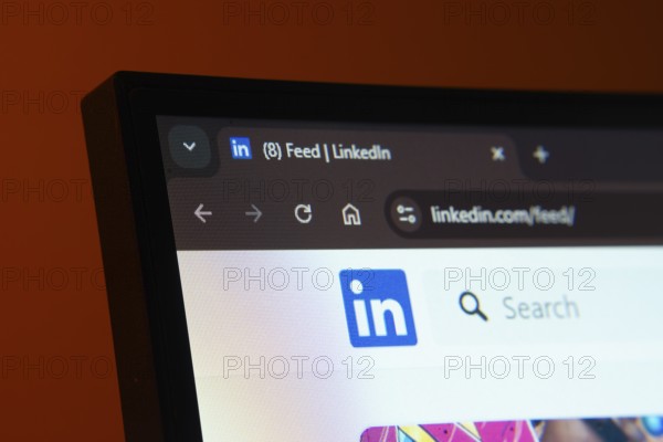 Dhaka, Bangladesh- 02 June 2025: Close-up of a computer screen displaying the LinkedIn web