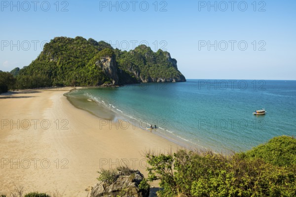Lonely beach and mountains, Thung Yang Beach, Pak Khlong, Chumphon, Chumphon Province, Central