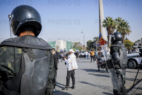 Damascus, Syria. November 28, 2025: Thousands of Syrians gather in Umayyad Square in central