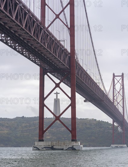 The Ponte 25 de Abril, 3.2 km long bridge in Portugal with a 2278 meter long suspension bridge