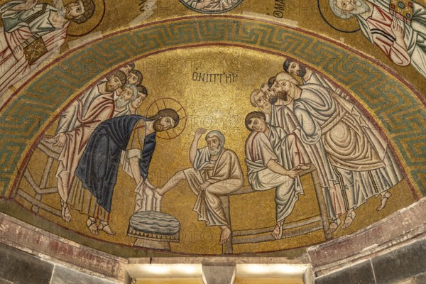 Mosaics in the Catholicon of the Hosios Luke Monastery, UNESCO World Heritage Site in Steiri,
