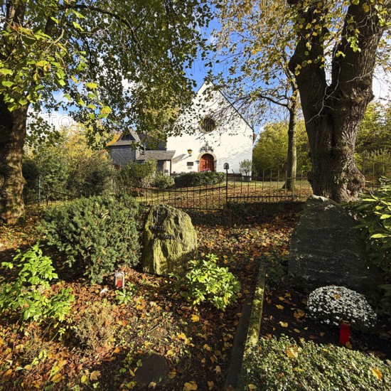 Old tombs at the castle cemetery at the Michaelskapelle, Bad Godesberg, Bonn, North