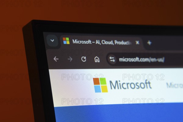 Dhaka, Bangladesh- 02 June 2025: Close-up of a computer screen displaying the Microsoft web
