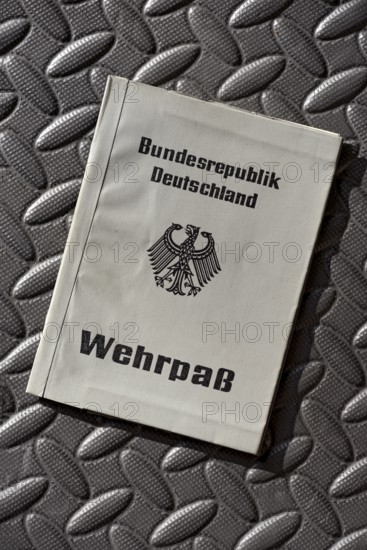 Official military passport, ID card for military service soldiers, military passport of the Federal