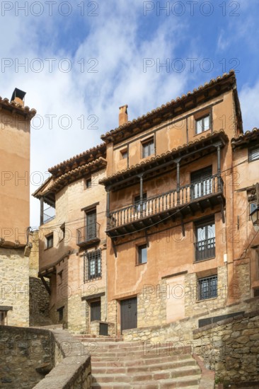 Historic buildings in medieval village of Albarracín, Teruel province, Aragon, Spain