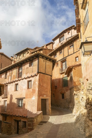 Historic buildings in medieval village of Albarracín, Teruel province, Aragon, Spain