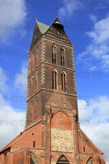 St. Mary's Church, also St. Mary's Church, center of the old town of Wismar, Northwest Mecklenburg