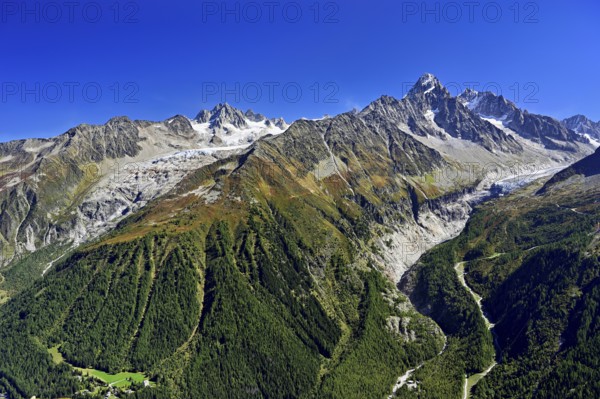 From left front Glacier du Tour back Aiguilles du Tour, right Aiguille du Chardonnet, in front