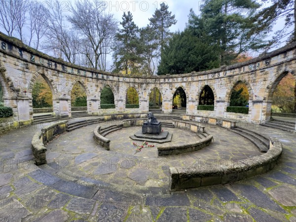 Memorial in memory of for in honor of the dead from the wars In the Wittringer Wald recreation