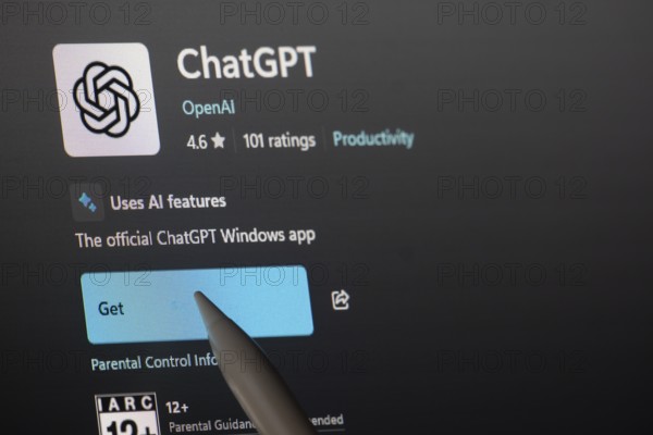 Dhaka, Bangladesh- 19 Sep 2025: A close-up of the ChatGPT app from the Microsoft Store is shown on