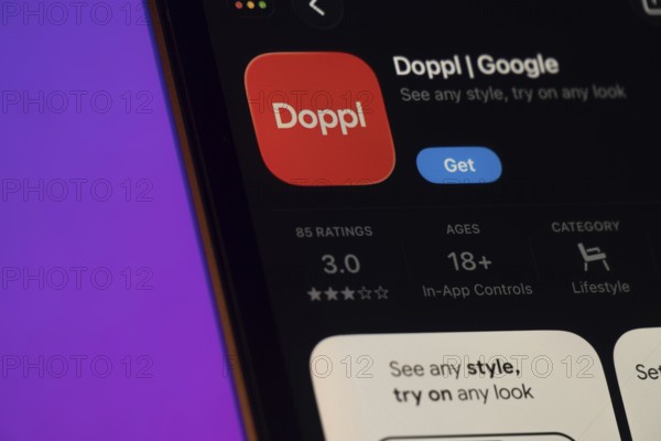 Dhaka, Bangladesh- 24 Oct 2025: A iPad screen displaying the Doppl Google app on App store
