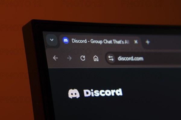 Dhaka, Bangladesh- 03 Oct 2025: Close-up of a computer screen displaying the Discord web interface