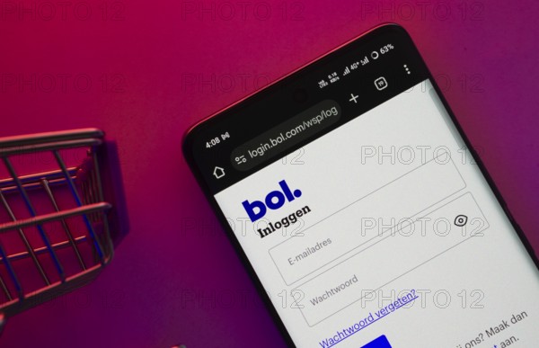 Dhaka, Bangladesh- 23 June 2025: A smartphone displaying the bol website with a shopping cart is