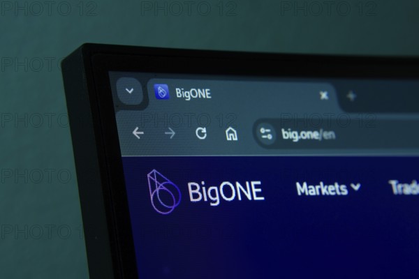 Dhaka, Bangladesh- 02 June 2025: Close-up of a computer screen displaying the BigONE web interface