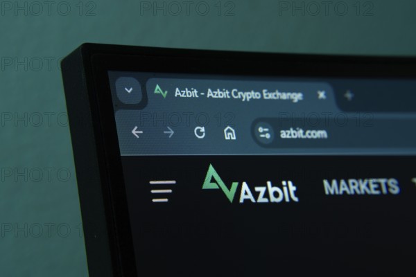 Dhaka, Bangladesh- 02 June 2025: Close-up of a computer screen displaying the Azbit web interface