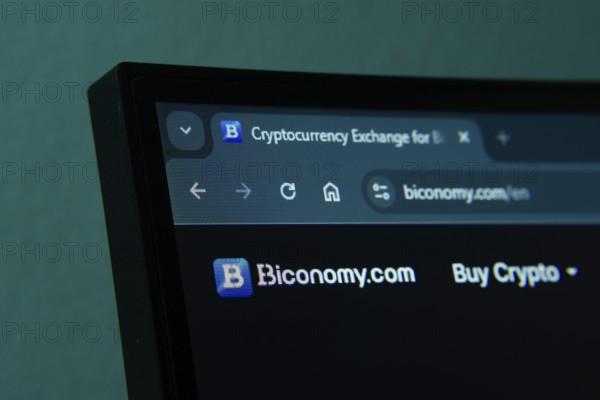 Dhaka, Bangladesh- 02 June 2025: Close-up of a computer screen displaying the Biconomy web