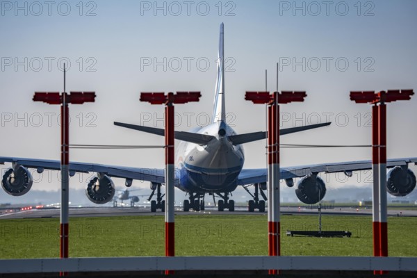 Amsterdam Schiphol Airport, Aalsmeerbaan runway, 18L-36R, Nippon Cargo Boeing 747, Jumbo Jet, plane