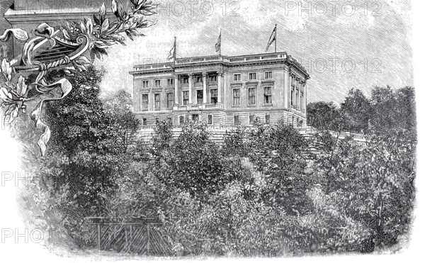 The new Goethe - Schiller - Archive in Weimar, around 1896, authentic, digitally restored
