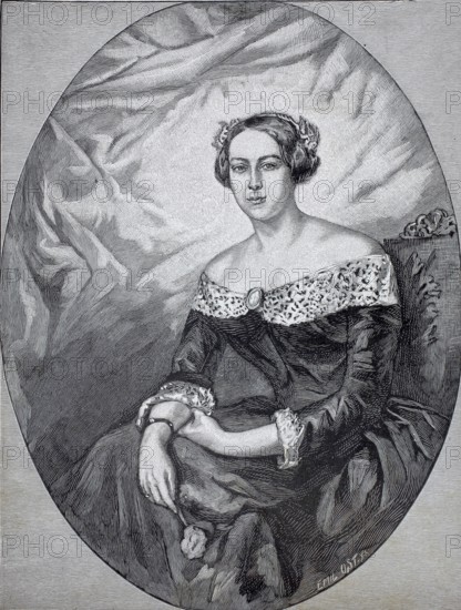 Mary Burt (born 5 April 1825), later Mary von Moltke, wife of Count on Moltke, authentic, digitally