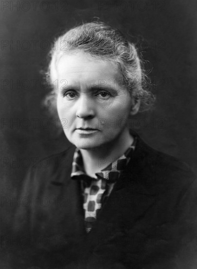 Marie Curie, portrait, around 1920. Marie Curie was a chemist and physicist of Polish descent. She