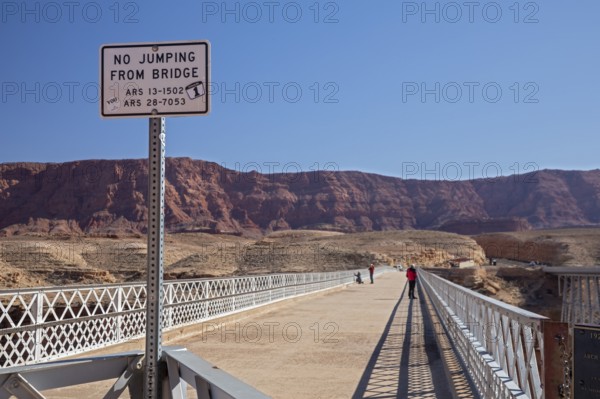 Marble Canyon, Arizona - The historic Navajo Bridge, now a pedestrian bridge, over the Colorado