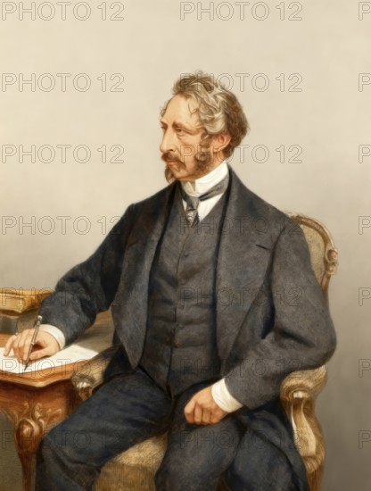 Portrait of Edward George Earle Lytton Bulwer-Lytton, 1803 - 1873, an English politician, poet and