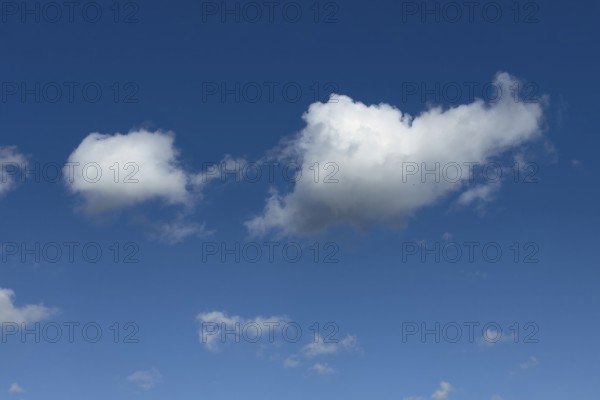 Medium-high white clouds Cumulus fractus torn ragged cluster clouds without a sharp lower limit on