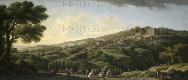 Claude Joseph Vernet (14 August 1714 - 3 December 1789), French painter, here his work, Villa at