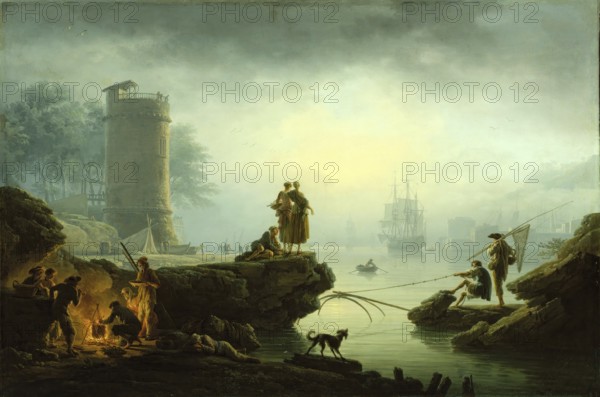 Claude Joseph Vernet (14 August 1714 - 3 December 1789), French painter, here his work, Morning