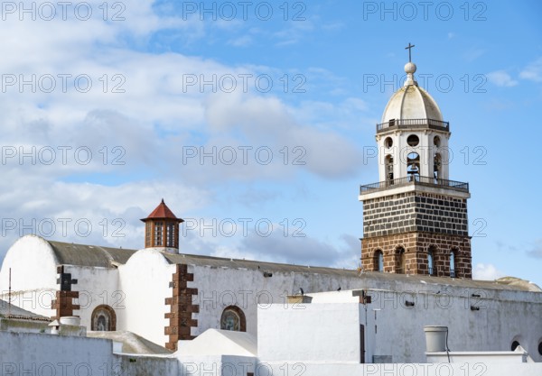 Iglesia de Nuestra Señora de Guadalupe church with church tower, Teguise, Lanzarote, Canary