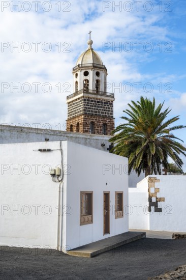 Iglesia de Nuestra Señora de Guadalupe church with church tower, Teguise, Lanzarote, Canary