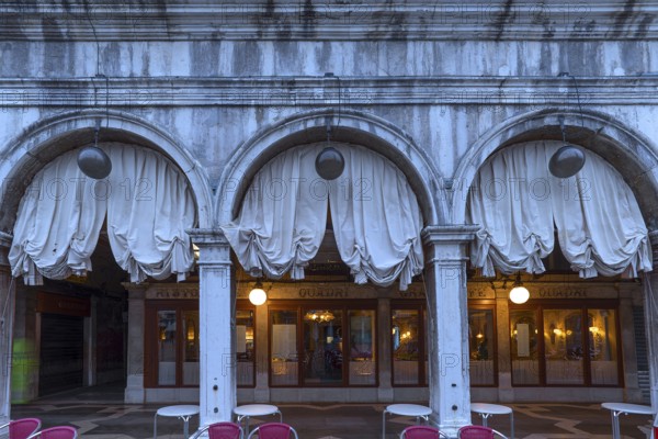 Detail of the arcades of the old Procuration, 16th century, Venice, Italy