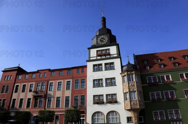 Town Hall on the Market Square, Rudolstadt, Saalfeld-Rudolstadt District, Thuringia, Germany