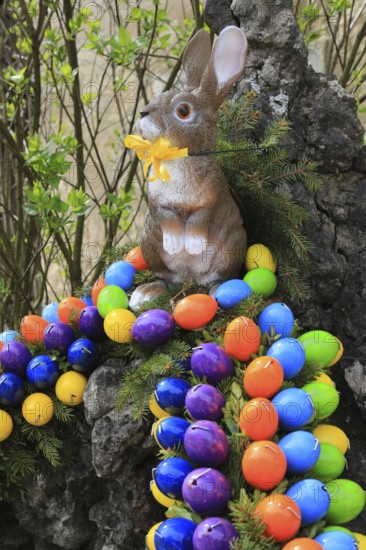 Easter fountain in Franconian Switzerland, Bamberg district, Upper Franconia, Bavaria, Germany,
