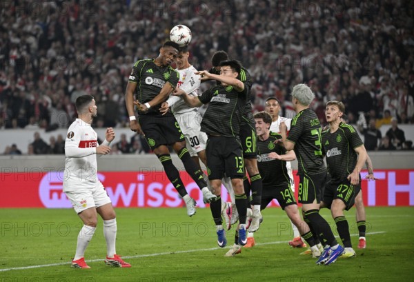 Penalty area scene, goal area scene header duel duel action Jose Maria Chema Andres Baixauli VfB