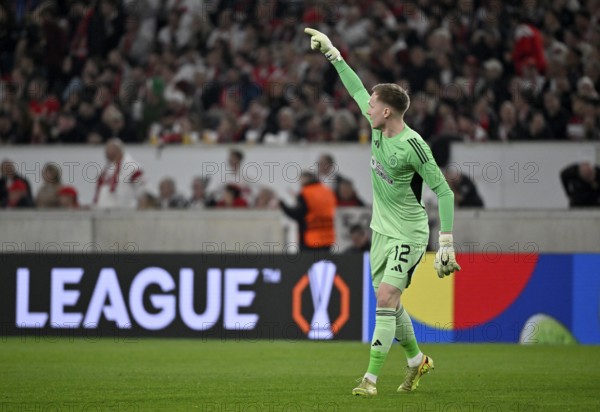 Goal celebration goalkeeper Vijami Sinisaldo Celtic Glasgow FC (12) Football UEFA Europa League,