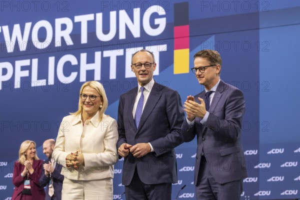 38th Federal Party Conference of the CDU in Stuttgart. Long applause for Federal Chancellor
