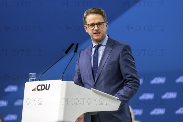 38th Federal Party Conference of the CDU in Stuttgart. Carsten Linnemann (MdB, Secretary General)