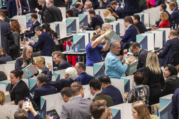 38th Federal Party Congress of the CDU of Germany in Stuttgart. Reelection of party leader