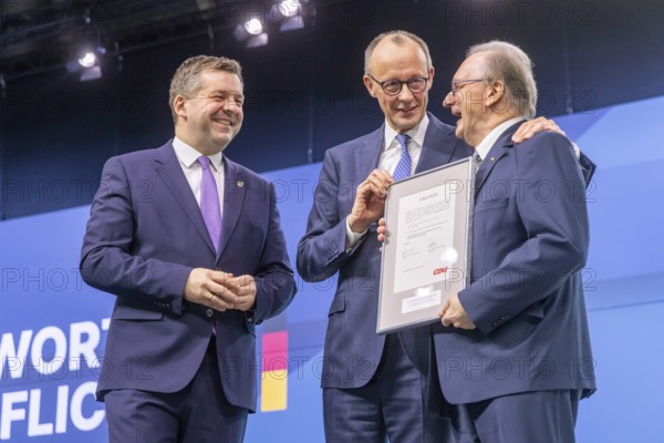 38th Federal Party Congress of the CDU of Germany in Stuttgart. Federal Chancellor Merz says