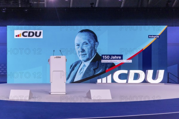 38th party congress of the CDU of Germany in Stuttgart. Federal Chancellor Friedrich Merz was