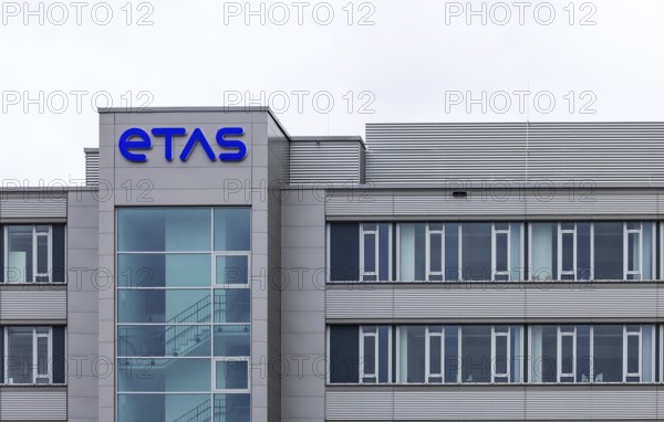 ETAS company building in Feuerbach. Façade with company logo. ETAS GmbH (Empowering Tomorrow's