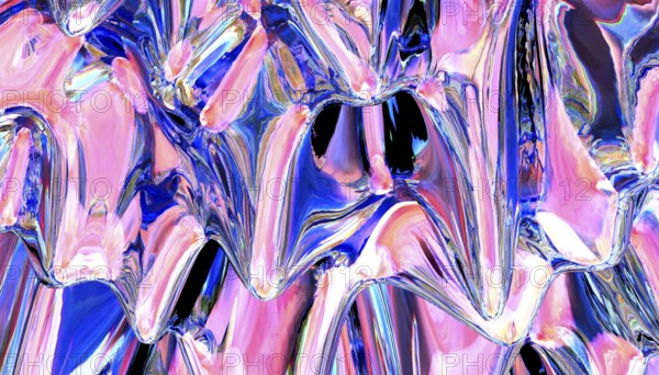 A captivating abstract design featuring a vibrant blend of pink and blue colors. The swirling