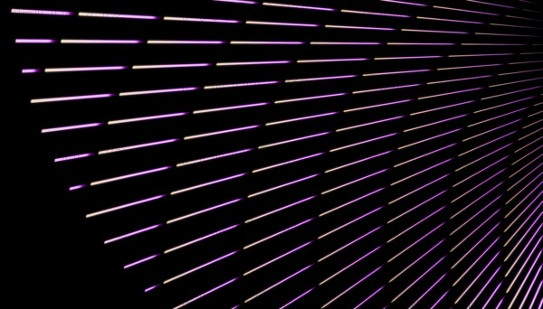 This image showcases diagonal streaks of purple and white light against a black background,