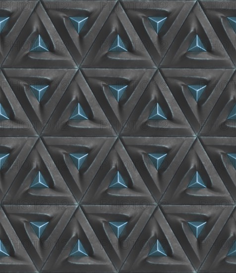This 3D geometric pattern features an abstract design, perfect for contemporary wallpaper and