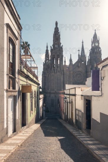 This image captures the stunning San Juan Bautista Church, located in Arucas, Gran Canaria, seen