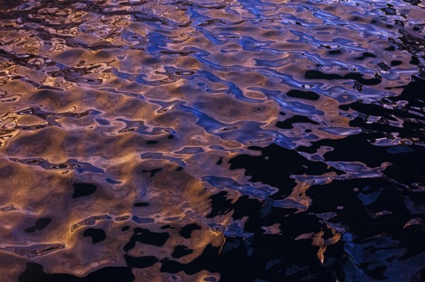 Rippling water creates abstract shapes and textures in this photograph from La Pared, Fuerteventura