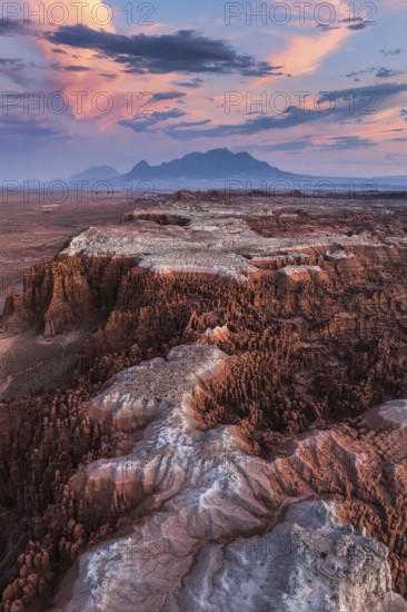 Striking aerial capture of Goblin Valley State Park in Utah, showcasing the rocky landscape bathed