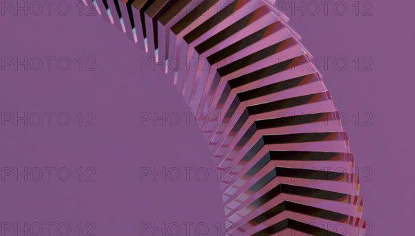 This 3D render depicts an abstract arrangement of metal and crystal elements The composition