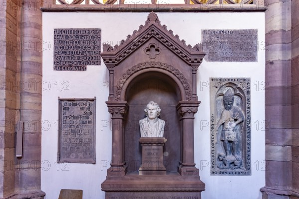 Bust of Johann Friedrich Bruch in the Lutheran St. Thomas Church or Église Saint-Thomas),
